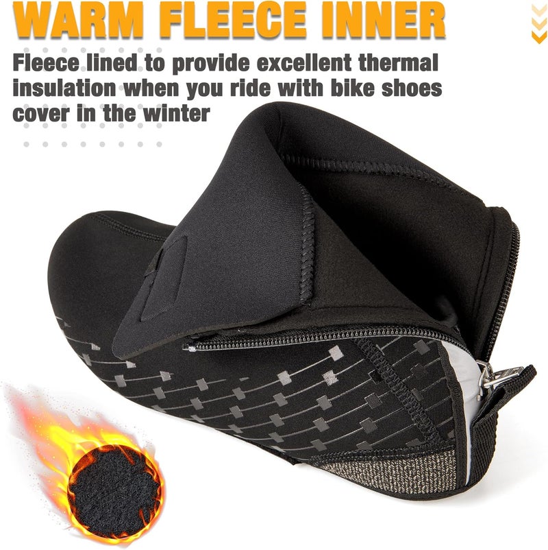 GEWAGE Cycling Shoe Covers -Warm Bike Shoe Covers - Windproof Mountain Road Cycling Overshoes - Cycling Shoe Cover for Men Women - Image 3